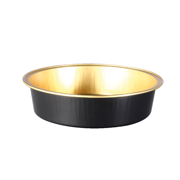 Garcia de pou RECIPIENTES PASTELERÍA 215 ML Ø11 8x3 CM ORO/NEGRO ALUMINIO (100 UNID.)