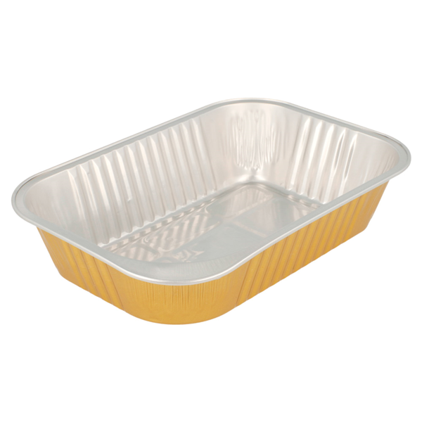 Garcia De Pou RECIPIENTES PASTELERÍA 620 ML 18 8x12 8x4 5 CM PLATA/ORO ALUMINIO (100 UNID.)