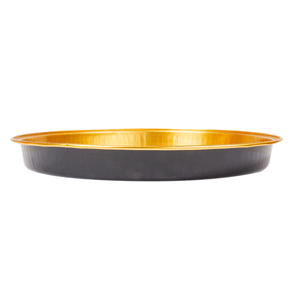 Garcia De Pou RECIPIENTES PASTELERÍA 900 ML Ø24 2x2 7 CM ORO/NEGRO ALUMINIO (50 UNID.)