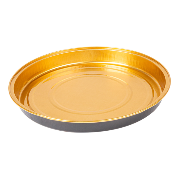 Garcia de pou RECIPIENTES PASTELERÍA 900 ML Ø24 2x2 7 CM ORO/NEGRO ALUMINIO (50 UNID.)