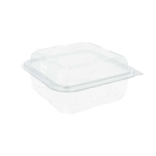 Garcia de pou RECIPIENTES PASTELERÍA + TAPA 600 ML 14x14x7 2 CM TRANSPARENTE RPET (700 UNID.)