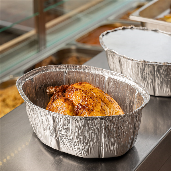 Garcia De Pou RECIPIENTES POLLOS - GRANDES 25x19 5x9 CM ALUMINIO (500 UNID.)