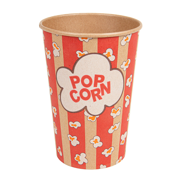 Garcia De Pou RECIPIENTES POPCORN 1380 ML 230 +20 PE G/M2 Ø 12/8 8x17 5 CM KRAFT (500 UNID.)