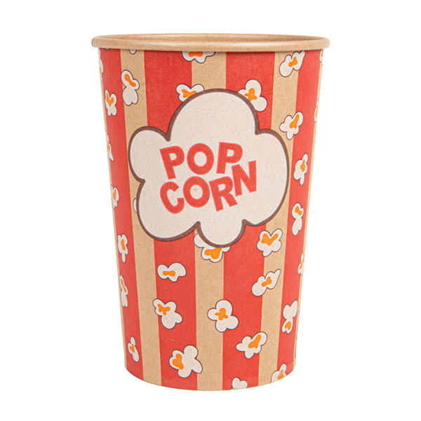Garcia De Pou RECIPIENTES POPCORN 1380 ML 230 +20 PE G/M2 Ø 12/8 8x17 5 CM KRAFT (500 UNID.)