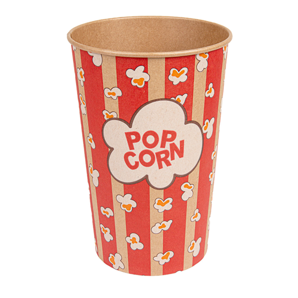 Garcia De Pou RECIPIENTES POPCORN 1920 ML 250 +20 PE G/M2 Ø 13 3/10x19 5 CM KRAFT (500 UNID.)