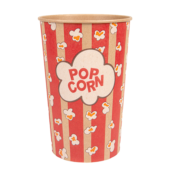 Garcia De Pou RECIPIENTES POPCORN 1920 ML 250 +20 PE G/M2 Ø 13 3/10x19 5 CM KRAFT (500 UNID.)