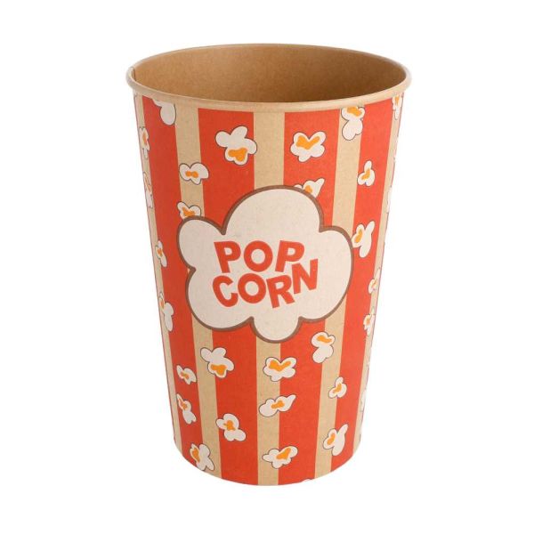 Garcia de pou RECIPIENTES POPCORN 1920 ML 250 +20 PE G/M2 Ø 13 3/10x19 5 CM KRAFT (500 UNID.)