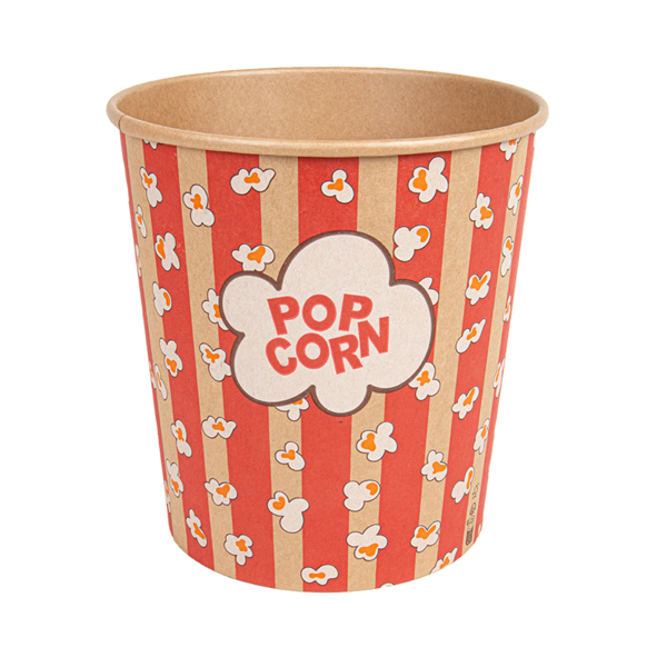 Garcia De Pou RECIPIENTES POPCORN 3900 ML 300 +20 PE G/M2 Ø 18 5/14 5x19 5 CM KRAFT (150 UNID.)