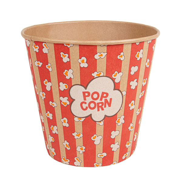 Garcia De Pou RECIPIENTES POPCORN 5100 ML 300 +20 PE G/M2 Ø 22 7/16x21 CM KRAFT (100 UNID.)