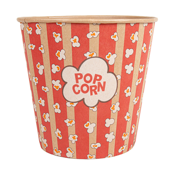 Garcia De Pou RECIPIENTES POPCORN 5100 ML 300 +20 PE G/M2 Ø 22 7/16x21 CM KRAFT (100 UNID.)