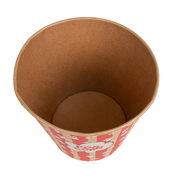 Garcia De Pou RECIPIENTES POPCORN 5100 ML 300 +20 PE G/M2 Ø 22 7/16x21 CM KRAFT (100 UNID.)