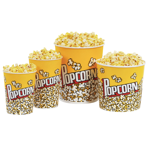 Garcia de pou RECIPIENTES POPCORN 5100 ML 300 +20 PE G/M2 Ø 22 7/16x21 CM CARTONCILLO (150 UNID.)