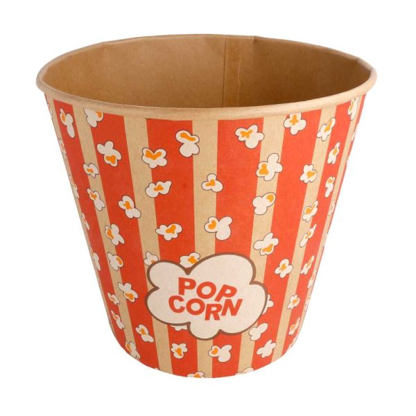 Garcia de pou RECIPIENTES POPCORN 5100 ML 300 +20 PE G/M2 Ø 22 7/16x21 CM KRAFT (100 UNID.)