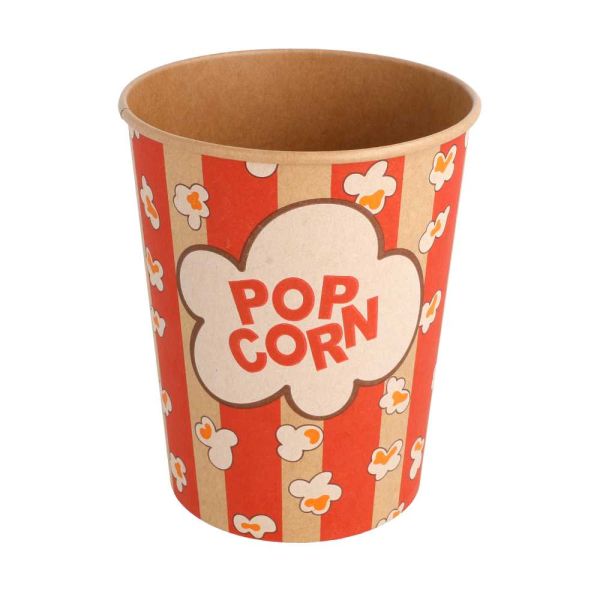 Garcia de pou RECIPIENTES POPCORN 960 ML 230 +20 PE G/M2 Ø 11 6/8 8x14 2 CM KRAFT (500 UNID.)