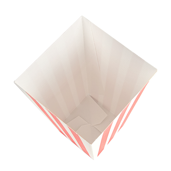 Garcia De Pou RECIPIENTES POPCORN 'THEPACK STRIPES' 2 L 230 G/M2 8x11x20 5 CM BLANCO CARTÓN ONDULADO NANO-MICRO (600 UNID.)