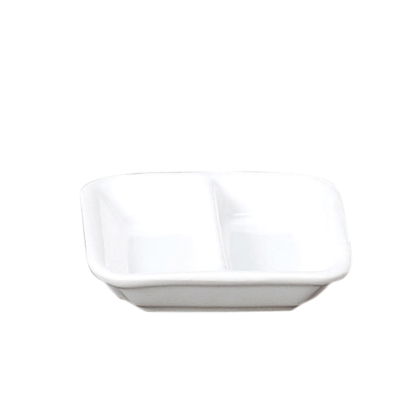 Garcia de pou RECIPIENTES RECTANGULARES 2 COMP. 'AKALA' 7 8x7 8x2 CM BLANCO PORCELANA (12 UNID.)