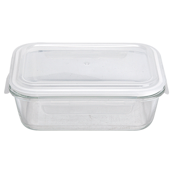 Garcia de pou RECIPIENTES RECTANGULARES CON TAPA 1040 ML 21x15 7x7 2 CM TRANSPARENTE CRISTAL (6 UNID.)