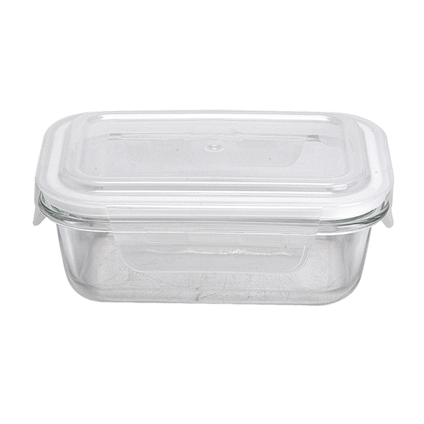 Garcia de pou RECIPIENTES RECTANGULARES CON TAPA 370 ML 15 4x11 2x6 CM TRANSPARENTE CRISTAL (6 UNID.)