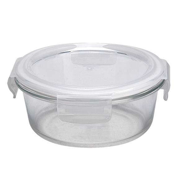 Garcia de pou RECIPIENTES REDONDOS CON TAPA 620 ML Ø 15x6/7 CM TRANSPARENTE CRISTAL (6 UNID.)