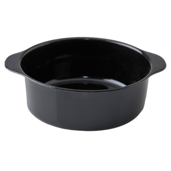 Garcia de pou RECIPIENTES REUTILIZABLES APERITIVOS "CILINDRO OREJAS" 52 ML 7 6x6 5x2 4 CM NEGRO PS (200 UNID.)