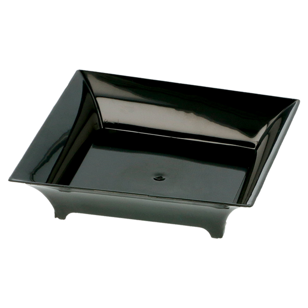 Garcia De Pou RECIPIENTES REUTILIZABLES APERITIVOS "CUADRADOS" 36 ML 6 3x6 3x1 5 CM NEGRO PS (720 UNID.)