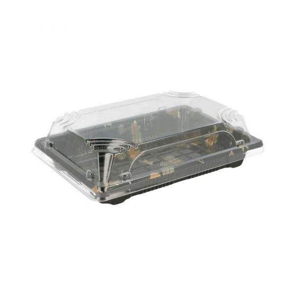 Garcia de pou RECIPIENTES + TAPAS PARA "SUSHI" 17x12 3x4 5 CM NEGRO PS (600 UNID.)