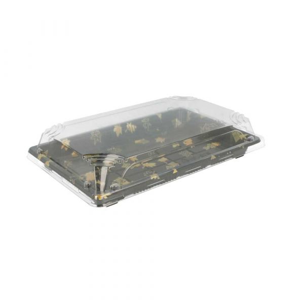 Garcia de pou RECIPIENTES + TAPAS PARA "SUSHI" 22x14x4 CM NEGRO PS (400 UNID.)
