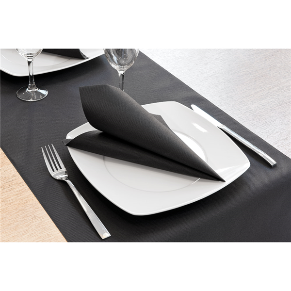 Garcia De Pou SERVILLETAS 55 G/M2 40x40 CM NEGRO AIRLAID (700 UNID.)