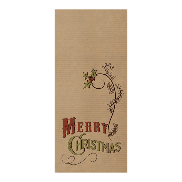 Garcia de pou SERVILLETAS BURDEOS ENF. 'D.POINT' 40x32 CM - MERRY CHRISTMAS 'JUST IN TIME CLOSED' 40 + 10PE G/M2 11x25 CM KRAFT VERJURADO (300 UNID.)