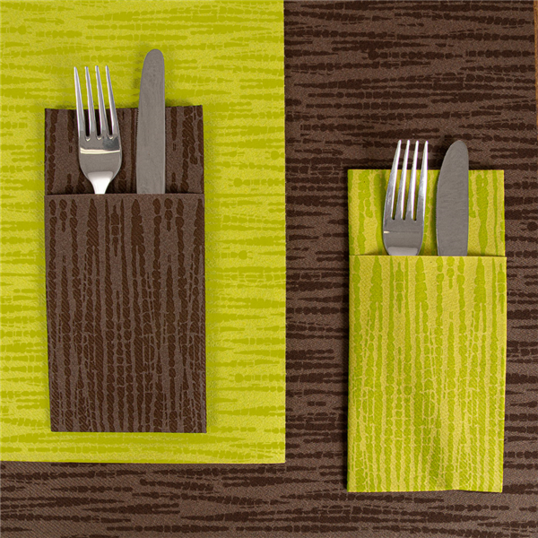 Garcia De Pou SERVILLETAS CANGURITO 'SAFARI' 55 G/M2 33x40 CM KIWI AIRLAID (700 UNID.)