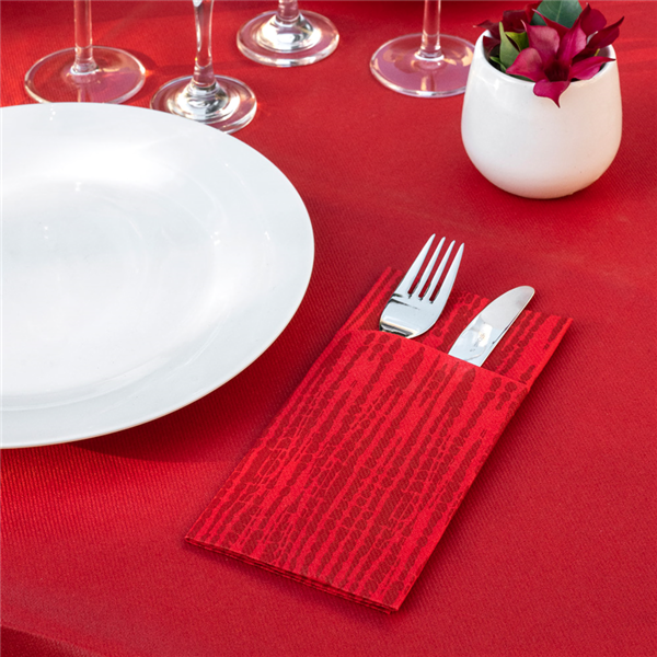 Garcia De Pou SERVILLETAS CANGURITO 'SAFARI' 55 G/M2 33x40 CM ROJO AIRLAID (700 UNID.)