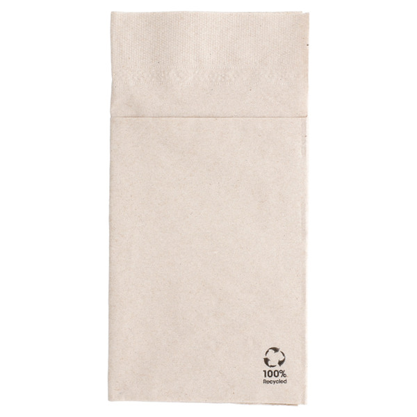Garcia De Pou SERVILLETAS CANGURO ECOLABEL 2 CAPAS 18 G/M2 40x40 CM NATURAL TISSUE RECICLADO (1000 UNID.)