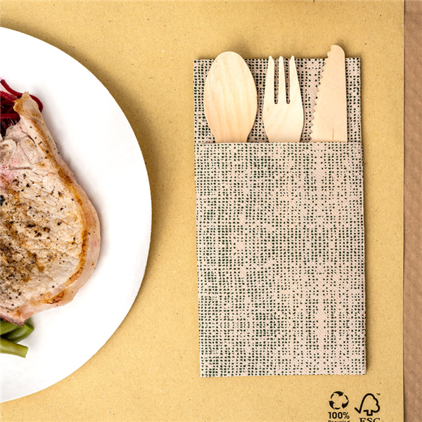 Garcia De Pou SERVILLETAS CANGURO ECOLABEL 'DOUBLE POINT - DAKAR' 19 G/M2 39x40 CM NATURAL TISSUE RECICLADO (1400 UNID.)