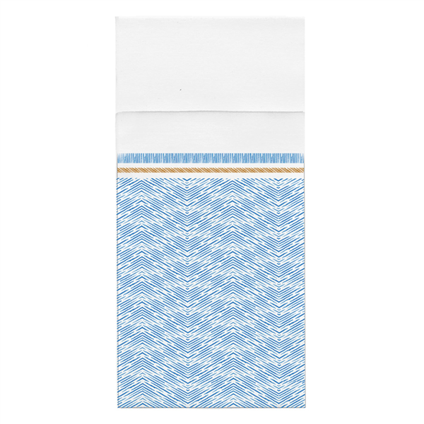 Garcia De Pou SERVILLETAS CANGURO 'LIKE LINEN - AZUR' 70 G/M2 40x40 CM BLANCO/AZUL SPUNLACE (700 UNID.)