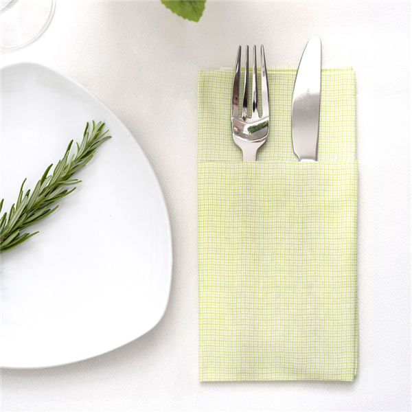 Garcia De Pou SERVILLETAS CANGURO 'LIKE LINEN - IPANEMA' 70 G/M2 40x40 CM PISTACHO SPUNLACE (700 UNID.)