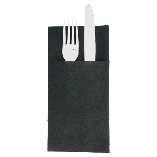 Garcia de pou SERVILLETAS CANGURO PLUS 55 G/M2 40x45 CM NEGRO AIRLAID (720 UNID.)