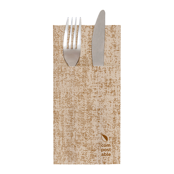 Garcia de pou SERVILLETAS CANGURO 'TUNDRA' 55 G/M2 40x40 CM CARAMELO AIRLAID (700 UNID.)