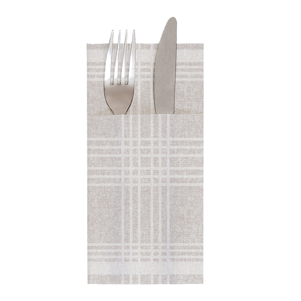 Garcia de pou SERVILLETAS CANGURO 'X-SOFT' 'MADRAS I' 65 G/M2 40x40 CM GRIS AIRLAID (700 UNID.)