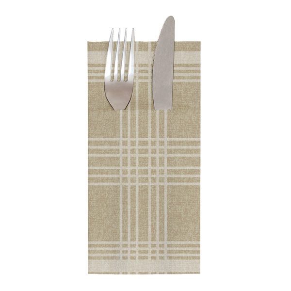 Garcia de pou SERVILLETAS CANGURO 'X-SOFT' 'MADRAS I' 65 G/M2 40x40 CM CAQUI AIRLAID (700 UNID.)