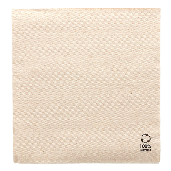 Garcia de pou SERVILLETAS ECOLABEL 1 CAPA 23 G/M2 30x30 CM NATURAL TISSUE RECICLADO (2400 UNID.)