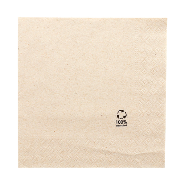 Garcia de pou SERVILLETAS ECOLABEL 2 CAPAS 18 G/M2 30x30 CM NATURAL TISSUE RECICLADO (2400 UNID.)