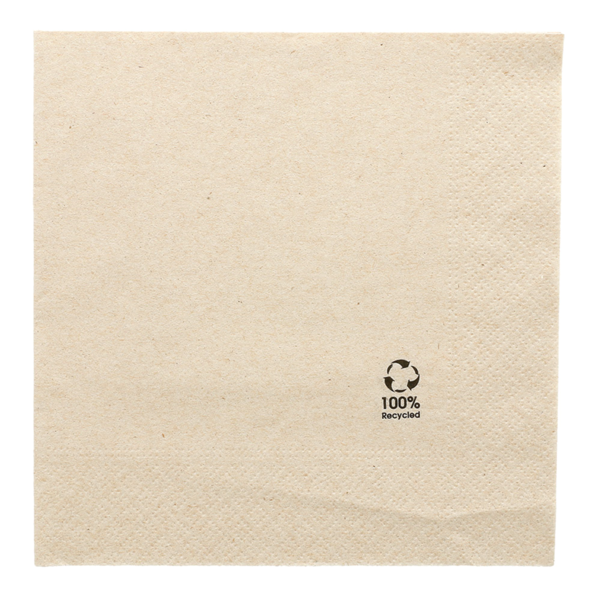 Garcia de pou SERVILLETAS ECOLABEL 2 CAPAS 18 G/M2 33x33 CM NATURAL TISSUE RECICLADO (2400 UNID.)