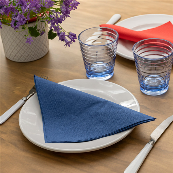 Garcia De Pou SERVILLETAS ECOLABEL 2 CAPAS 18 G/M2 39x39 CM AZUL MARINO TISSUE (1600 UNID.)