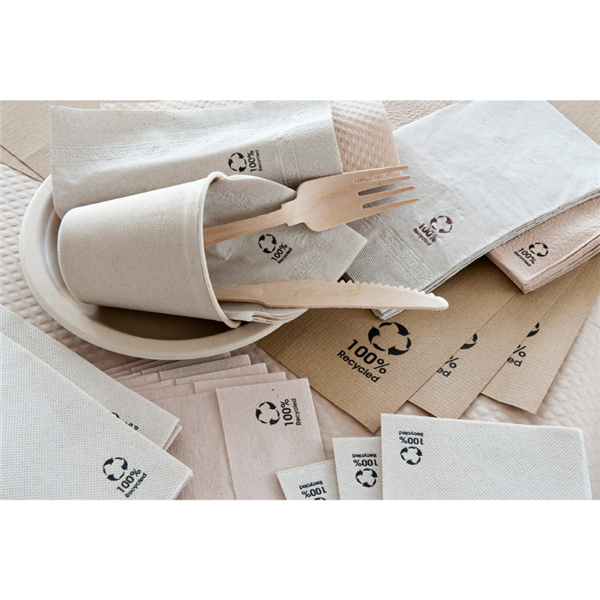Garcia De Pou SERVILLETAS ECOLABEL 2 CAPAS 18 G/M2 39x39 CM NATURAL TISSUE RECICLADO (1600 UNID.)