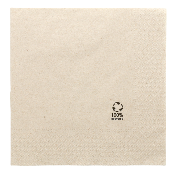 Garcia de pou SERVILLETAS ECOLABEL 2 CAPAS 18 G/M2 39x39 CM NATURAL TISSUE RECICLADO (1600 UNID.)