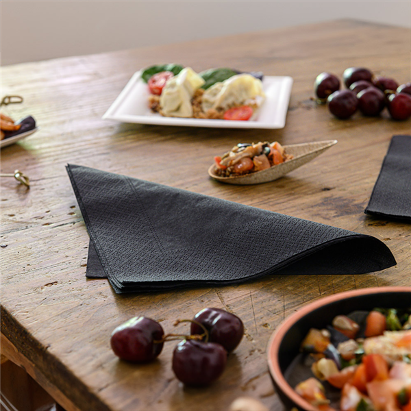Garcia De Pou SERVILLETAS ECOLABEL 2 CAPAS 18 G/M2 39x39 CM NEGRO TISSUE (1600 UNID.)