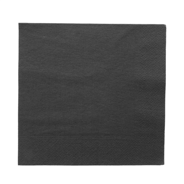Garcia de pou SERVILLETAS ECOLABEL 2 CAPAS 18 G/M2 39x39 CM NEGRO TISSUE (1600 UNID.)