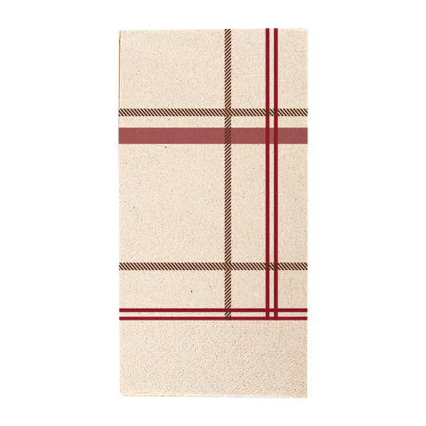 Garcia de pou SERVILLETAS ECOLABEL 2 CAPAS P. 1/8 'TARTAN' 18 G/M2 40x40 CM NATURAL TISSUE RECICLADO (1800 UNID.)