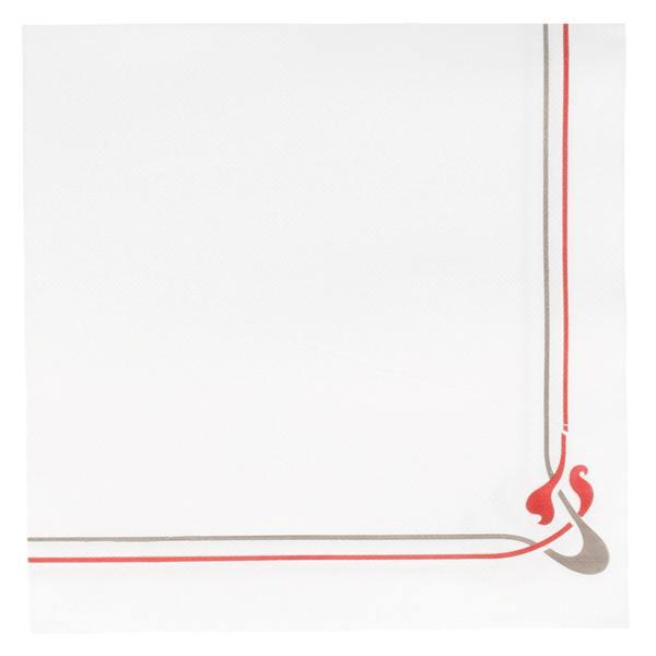 Garcia de pou SERVILLETAS ECOLABEL BURDEOS & GRIS 'DOUBLE POINT - MAXIM' 18 G/M2 40x40 CM BLANCO TISSUE (1200 UNID.)