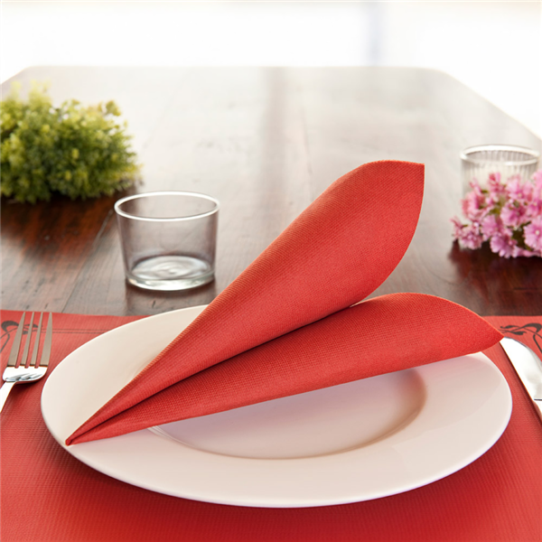 Garcia De Pou SERVILLETAS ECOLABEL 'DOUBLE POINT' 18 G/M2 33x33 CM ROJO TISSUE (1200 UNID.)